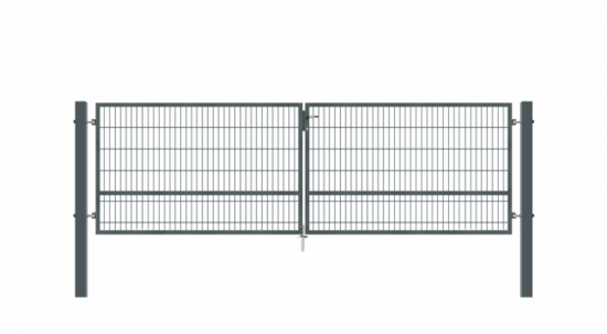 2D divviru vārti ar iemetinātu paneli (cinkoti, pulverkrāsti)